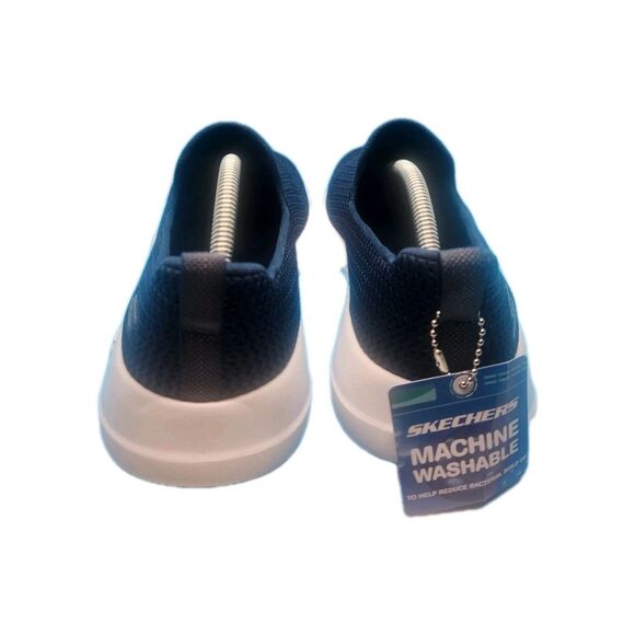 Skechers Go Walk Joy Womens Size 7.5 Blue White Athletic Slip-On Shoes Sneakers - Picture 4 of 11